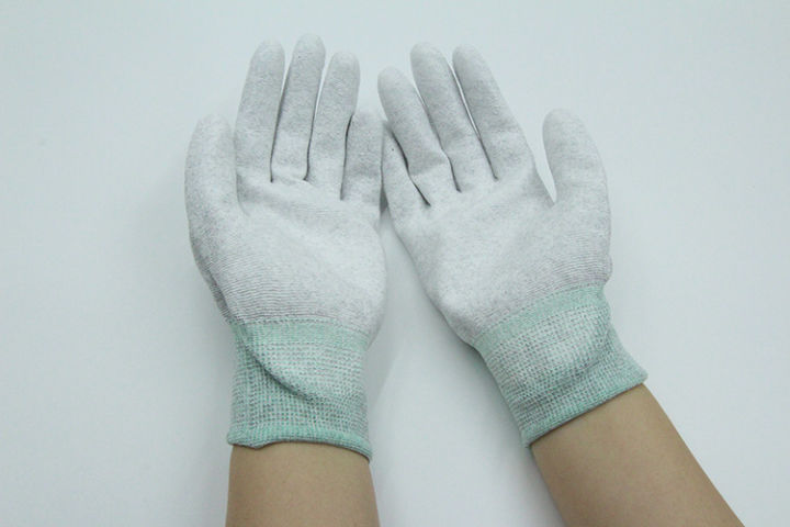 Găng tay sợi Carbon phủ PU lòng bàn tay